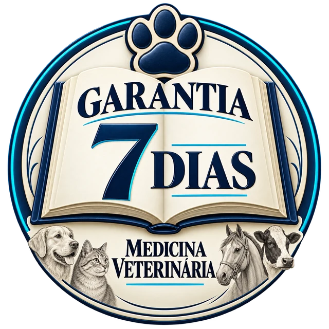 Garantia de 7 dias para o material digital de Medicina Veterinária.